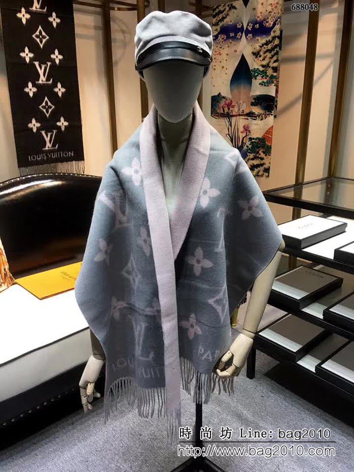 路易威登LV2018秋冬新款加厚羊絨圍巾 霍思燕款 688048 LLWJ6037